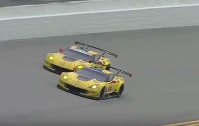 The Corvette C7.R dismantled heading into the 24 Hours of Le Mans