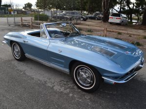 1963 Chevrolet Corvette Convertible Silver Blue