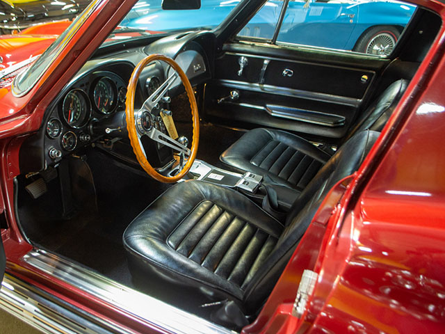 1966 Maroon Corvette L72 Coupe Interior