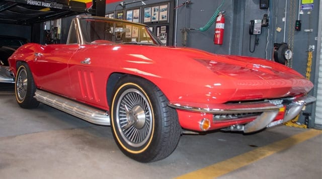 1965 red corvette convertible exterior 1