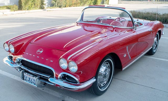 1962 red corvette 340hp exterior 1