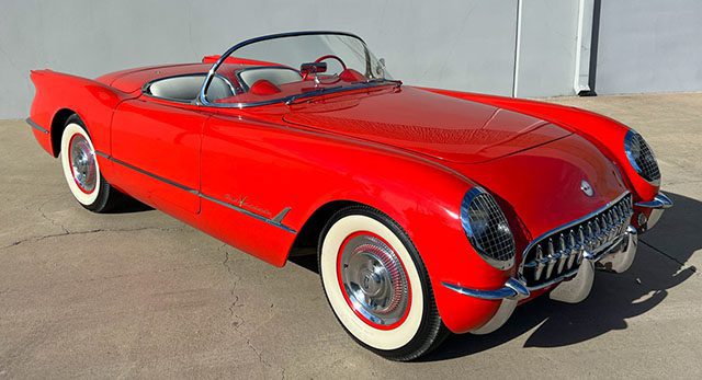 1955 corvette red v8 1