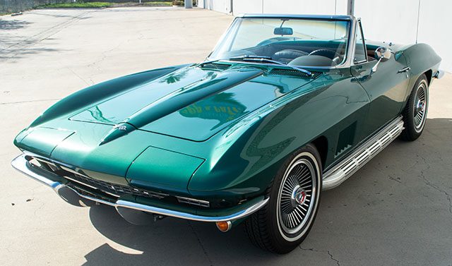 1967 green l79 corvette convertible 1