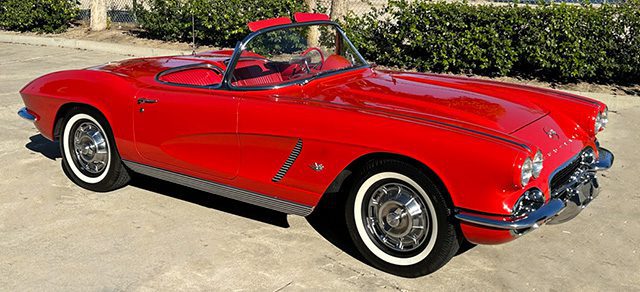 1962 red corvette convertible 1