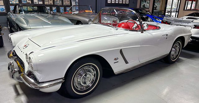 1962 corvette ermine white and red 1