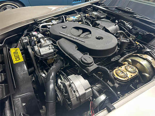 1982 Silver Beige Corvette Collector Edition Coupe Engine