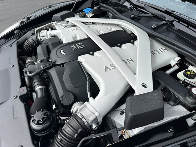 2016 Black Aston Martin Vanquish engine